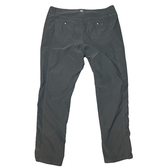 Kuhl Pants Women's 12 Reg Gray Cotton Stretch Cargo Hiking Snap Closure Pockets - Picture 2 of 8